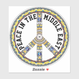 FRIEDEN IM NAHEN OSTEN - GEOMETRISCHE BÜHNE AUFKLEBER