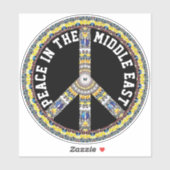 FRIEDEN IM NAHEN OSTEN - GEOMETRISCHE BÜHNE AUFKLEBER (Blatt)