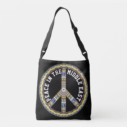 FRIEDEN IM NAHEN OSTEN - GEOMETRISCHE BÜHNE TRAGETASCHEN MIT LANGEN TRÄGERN (Rückseite)