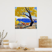 "Frieden im Oktober" von Maynard Dixon Poster (Küche)