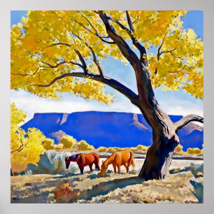 "Frieden im Oktober" von Maynard Dixon Poster