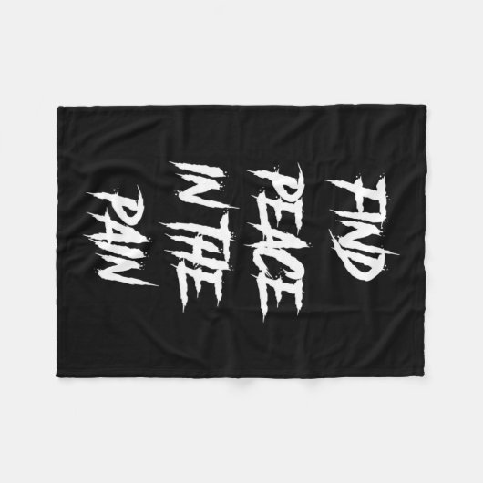 Frieden im Schmerz Psychische Gesundheit Selbstmor Fleecedecke (Vorderseite (Horizontal))