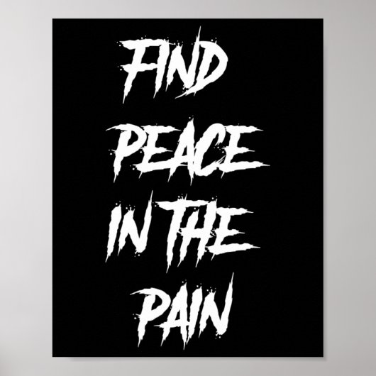 Frieden im Schmerz Psychische Gesundheit Selbstmor Poster (Vorne)