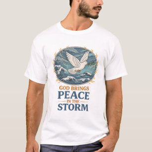 Frieden im Sturm – Christliches Glaubens-Tauben-De T-Shirt