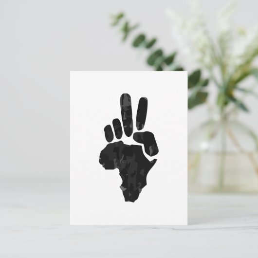 Frieden in Afrika Postkarte (Stehend Vorderseite)