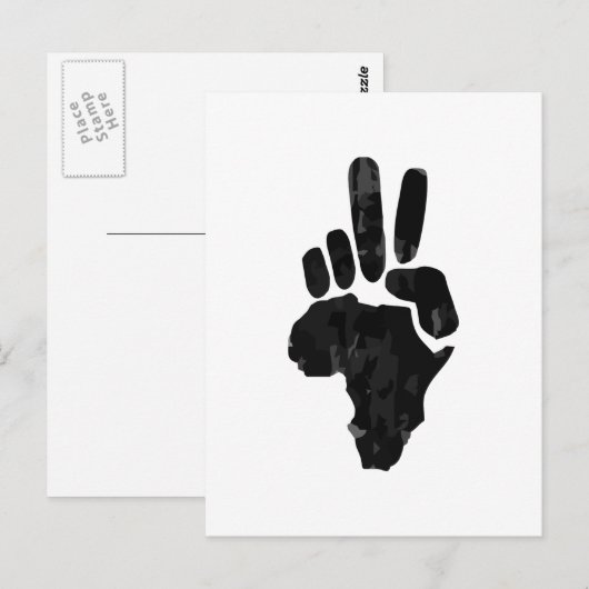 Frieden in Afrika Postkarte (Vorne/Hinten)