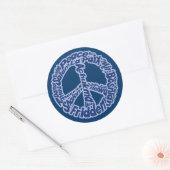 Frieden in allen Sprachen Runder Aufkleber (Umschlag)