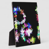 FRIEDEN IN Blume Print Fotoplatte (Seite)