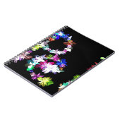 FRIEDEN IN Blume Print Notizblock (Linke Seite)