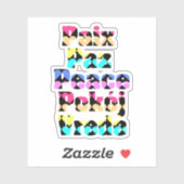 Frieden in den Fremdsprachen Aufkleber (Blatt)