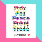 Frieden in den Fremdsprachen Aufkleber