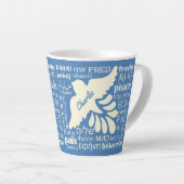 FRIEDEN in den Sprachen individuelle Name und Farb Milchtasse (Rechte Ecke)