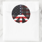 Frieden in den USA Runder Aufkleber (Tasche)
