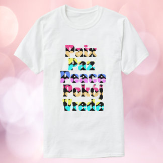 Frieden in den verschiedenen Sprachen Herz bricht T-Shirt