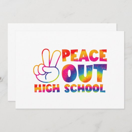 Frieden in der Gefärbte Krawatte der Oberstufe let Ankündigung (Vorne/Hinten)