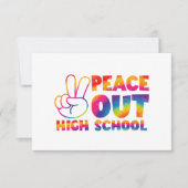 Frieden in der Gefärbte Krawatte der Oberstufe let Dankeskarte (Vorderseite)