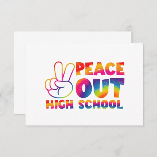 Frieden in der Gefärbte Krawatte der Oberstufe let Dankeskarte (Vorne/Hinten)