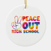 Frieden in der Gefärbte Krawatte der Oberstufe let Keramik Ornament (Vorne)