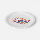 Frieden in der Gefärbte Krawatte der Oberstufe let Pappteller (Schrägansicht)