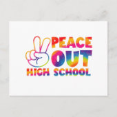 Frieden in der Gefärbte Krawatte der Oberstufe let Postkarte (Vorderseite)