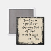 Frieden in der Gewartet Isaiah Bible Verse Magnet (Vorderseite/Rückseite)