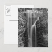 Frieden in der indischen Klippe Graustufen Postkarte (Vorne/Hinten)