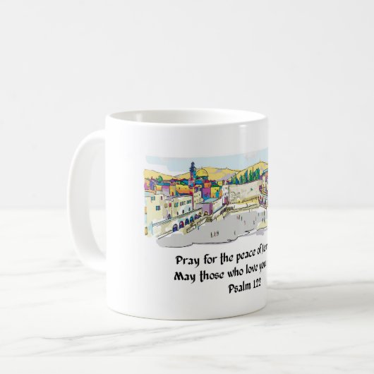 Frieden in der Tasse Jerusalem (Vorderseite Links)