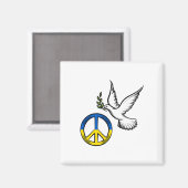 Frieden in der Ukraine Ich stehe hinter der Ukrain Magnet (Vorderseite/Rückseite)