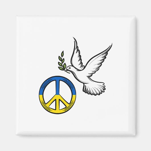 Frieden in der Ukraine Ich stehe hinter der Ukrain Magnet (Vorne)