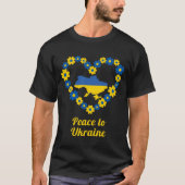 Frieden in der Ukraine - Karte für Blumenkranke T-Shirt (Vorderseite)