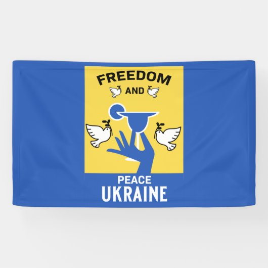 Frieden in der Ukraine - Liebe und Unterstützung Banner (Horizontal)