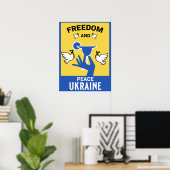 Frieden in der Ukraine - Liebe und Unterstützung f Poster (Heimbüro)