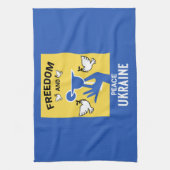 Frieden in der Ukraine - Liebe und Unterstützung Geschirrtuch (Vertikal)
