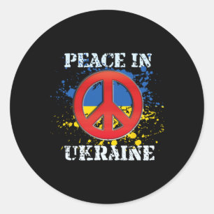 Frieden in der Ukraine Runder Aufkleber