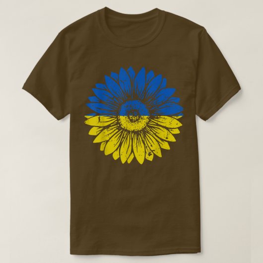 Frieden in der Ukraine Sonnenblumen erschüttert Gr T-Shirt (Design vorne)