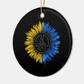 Frieden in der Ukraine Sonnenblumen - Hemd für Fra Keramik Ornament (Links)