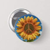 Frieden in der Ukraine Sonnenblumenknopf Button (Vorne & Hinten)