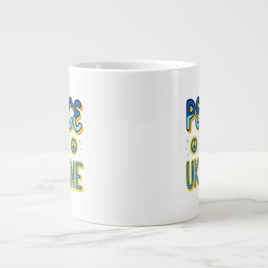 Frieden in der Ukraine Spezialität Jumbo-Tasse (Vorderseite)