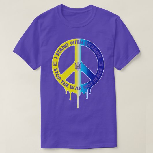 Frieden in der Ukraine T-Shirt (Design vorne)