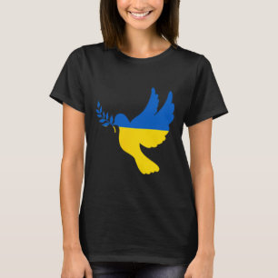 Frieden in der Ukraine Taube. Steh mit der Ukraine T-Shirt