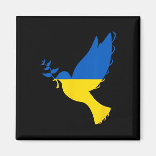 Frieden In Der Ukraine Taube. Stehen Sie Mit Der U Magnet