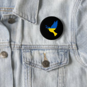 Frieden in der Ukraine Taube. Steht mit der Ukrain Button (Beispiel)
