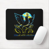 Frieden in der Ukraine Taube. Steht mit der Ukrain Mousepad (Mit Mouse)
