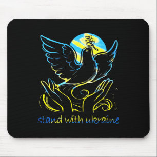 Frieden in der Ukraine Taube. Steht mit der Ukrain Mousepad