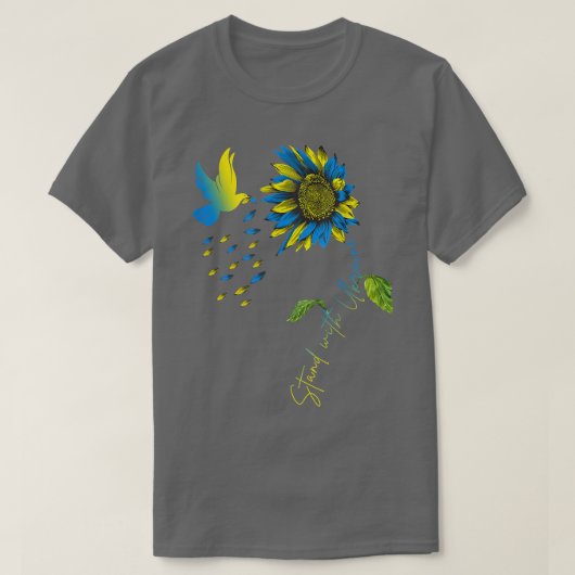 Frieden in der Ukraine Taube T-Shirt (Design vorne)