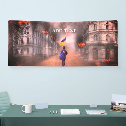 Frieden in der Welt der Ukraine Banner (Messe)