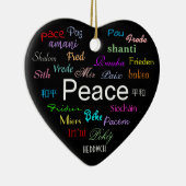 Frieden in der Welt in Schwarz Keramik Ornament (Rechts)