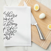 Frieden in dieser Zuhause Geschirrtuch (Viertel Falte)