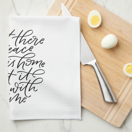 Frieden in dieser Zuhause Geschirrtuch (Viertel Falte)