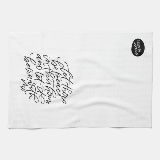 Frieden in dieser Zuhause Geschirrtuch (Horizontal)